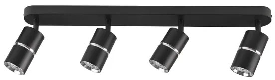 Faretto BAMBOO 4xGU10/10W/230V nero