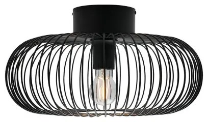 Nordlux - Plafoniera BERONI 1xE27/60W/230V Ø 40,3 cm nera