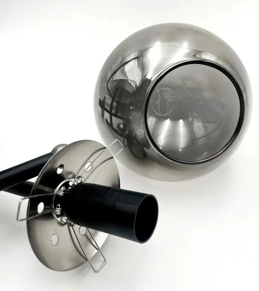 Lampadario a plafone MALENA 3xE14/5W/230V nero/fumé