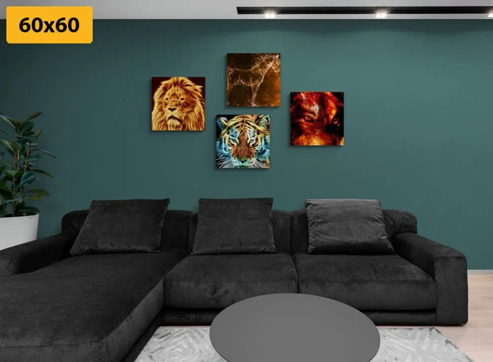 Set di quadri – Misteriosa astrazione animale