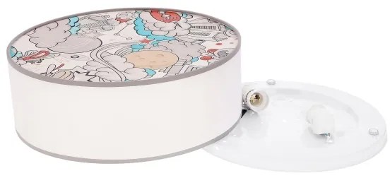 Plafoniera per bambini KIDDY 2xE27/40W/230V bianco/beige