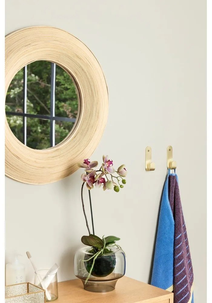 Specchio da appendere con cornice in bambù ø 60 cm Blush - Hübsch