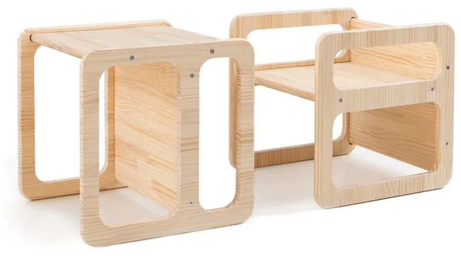 Sedie per bambini in legno di pino in set di 2 pezzi Montessori - Little Nice Things