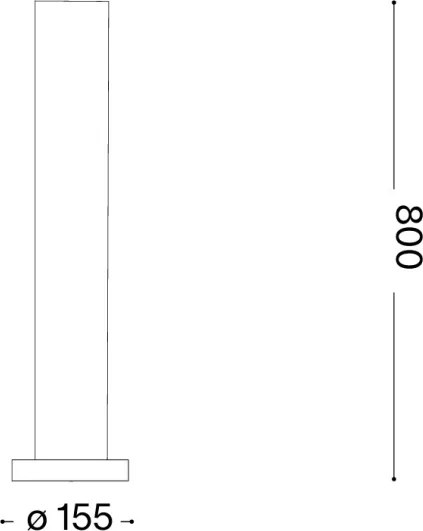 Ideal Lux - Lampada da esterno EDO OUTDOOR 1xGX53/15W/230V 80 cm IP65 marrone