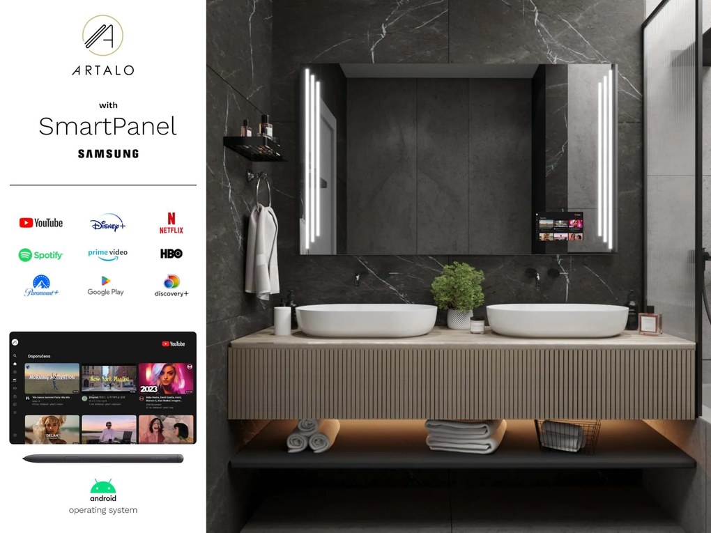 Specchio con LED illuminazione M18 premium