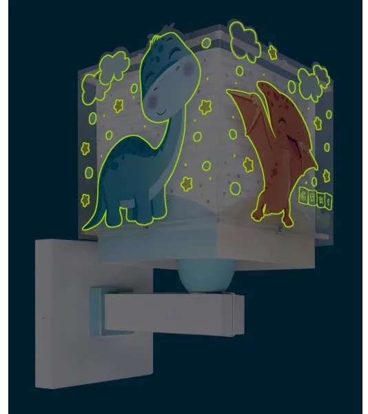 Dalber 63459 - Lampada da parete per bambini BABY DINOS 1xE27/15W/230V multicolore