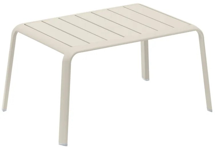 Tavolino da esterno Idaho NATERIAL con piano in alluminio beige 59x41cm