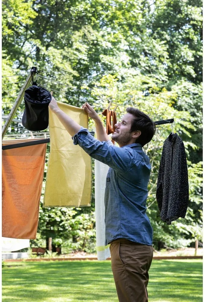 Stendino da giardino color antracite 50 m Lift-O-Matic – Brabantia