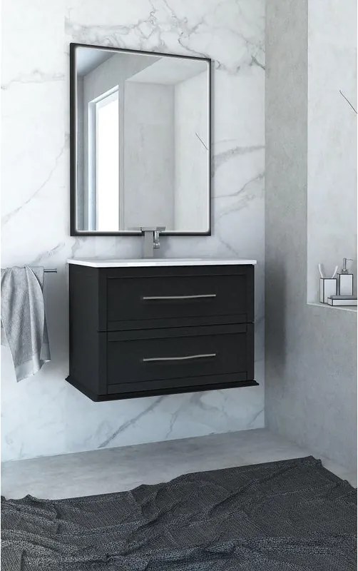 Specchio con illuminazione integrata bagno rettangolare Tiffany BADEN HAUS L 73 x H 90 x P 4 cm grigio / argento
