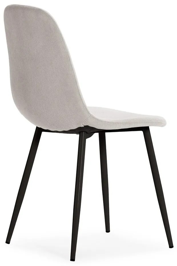 Sedie da pranzo in set color crema in imbottito 4 pz Minka – Marckeric