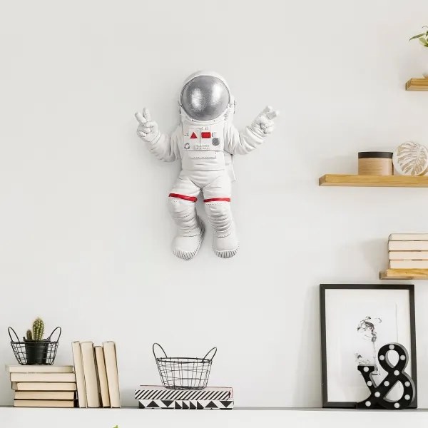 Decorazione da muro 47x35 cm astronaut argento