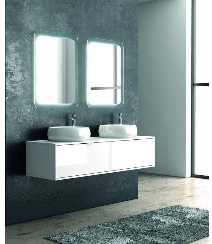 Kamalu - mobile bagno 150cm con 2 cassetti scorrevoli kspr-150b