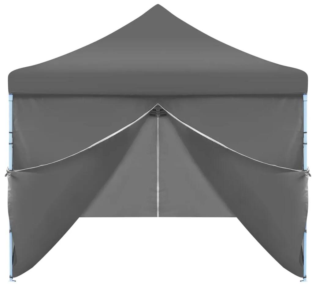 Tenda Pieghevole Pop-Up con 8 Pareti Laterali 3x9 m Antracite