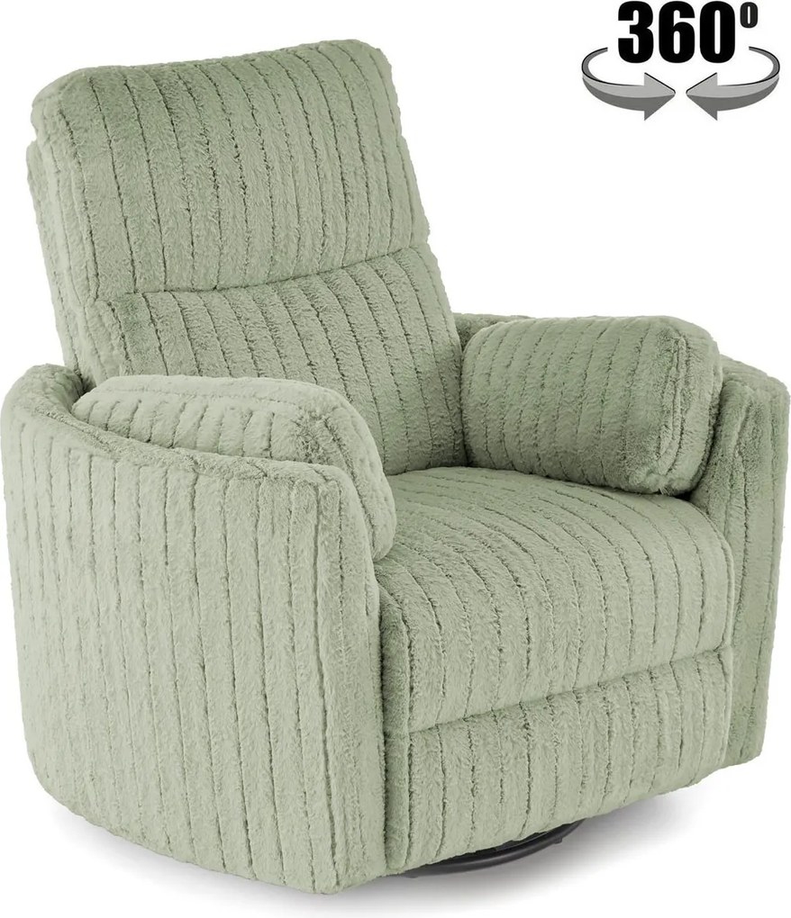 Poltrona Relax Pegas in tessuto menta – 110x100–170x108–81 cm