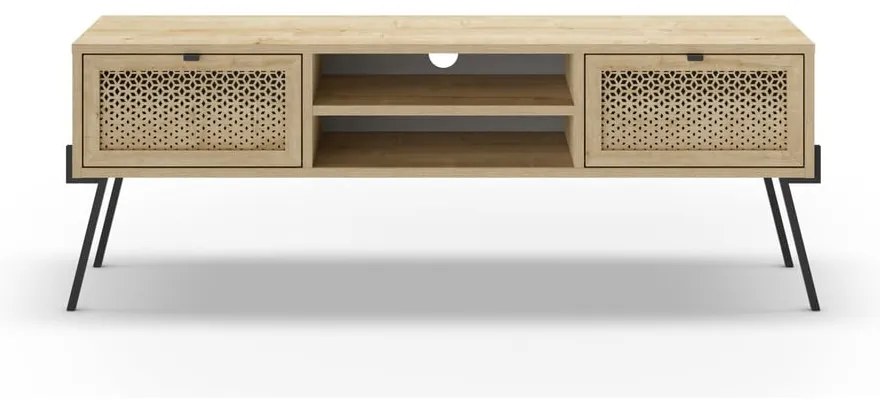 Tavolo TV in rovere colore naturale 140x51 cm Ecrin - Marckeric