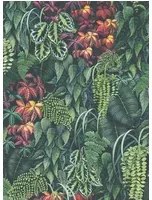 Tapete Green Wall von Osborne & Little - Emerald Green / Red