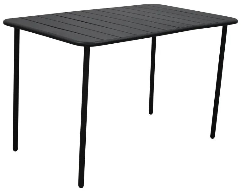 Tavolo da pranzo per giardino Cafe struttura e superficie in acciaio antracite per 4 persone 70x120cm