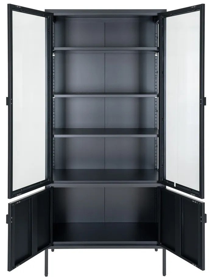 Vetrina metallica nera 80x180 cm Brisbane - House Nordic