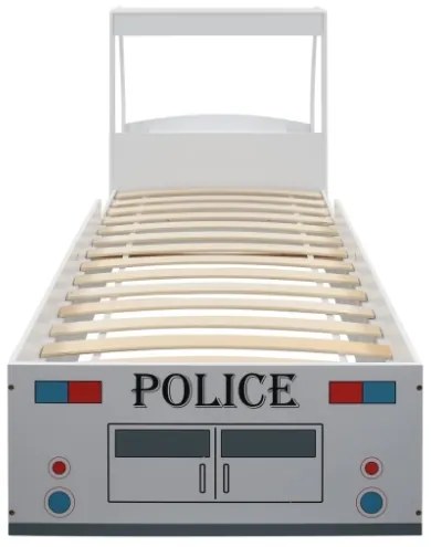 Letto Bimbo Auto della Polizia con Scrivania 90x200 cm