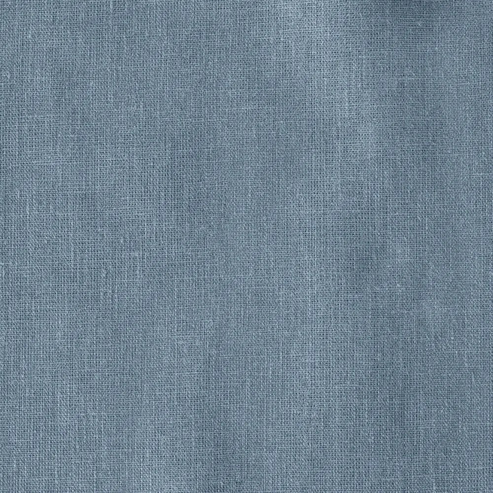 Federa di lino azzurro con bordo a righe , 50 x 60 cm Blue Fog - Linen Tales