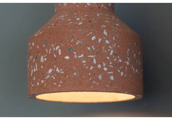 Klausen 111038 - Lampadario a sospensione con filo RESIN 1xE27/11W/230V rosa/nero