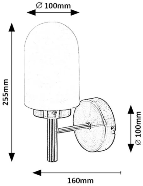 Rabalux 71060 - Applique da bagno ZENKAI 1xE14/10W/230V IP44 bronzo