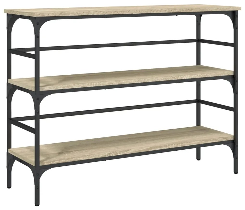 Tavolo consolle rovere sonoma 100x32x75 cm in legno multistrato