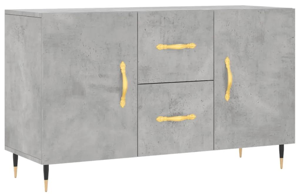 Credenza grigio cemento 100x36x60 cm in legno multistrato