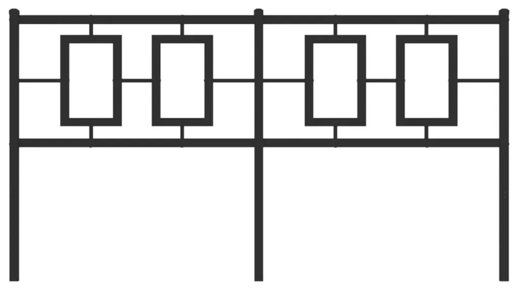 Testiera in metallo nero 160 cm