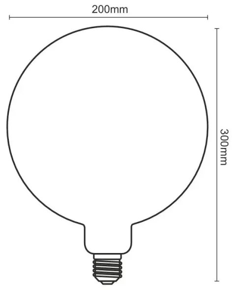 Lampadina LED FILAMENT SPIRAL VINTAGE G200 E27/4W/230V 2000K