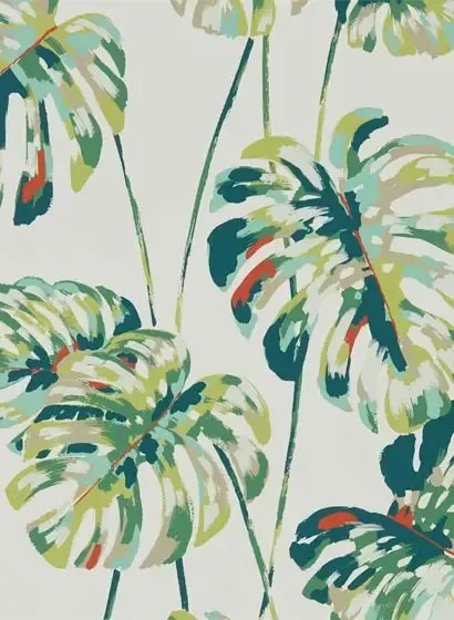 Florale Tapete Kelapa von Harlequin - Emerald/ Zest