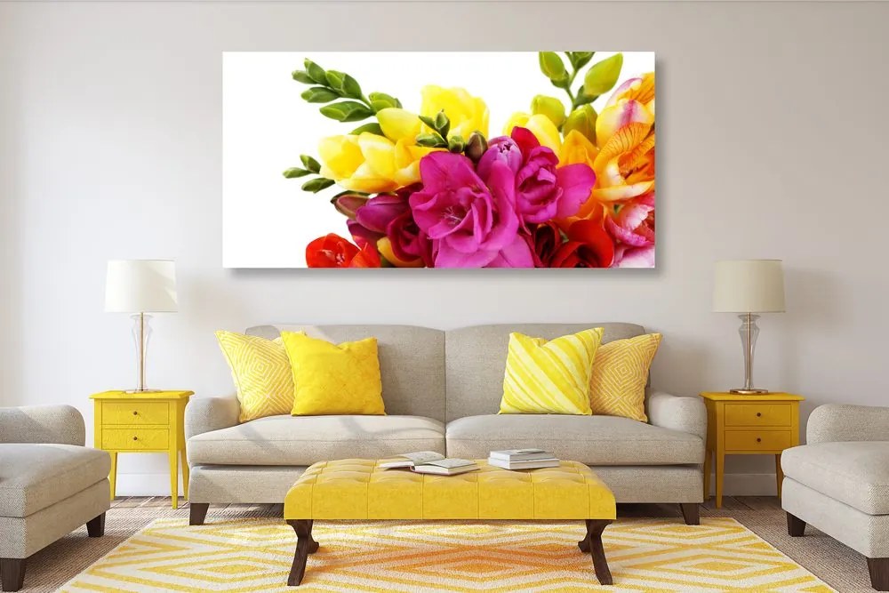 Quadro su tela – Bouquet di fresie