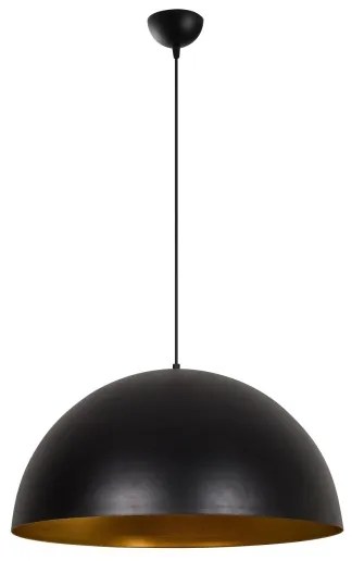 Lampada a sospensione con cavo SIVANI 1xE27/40W/230V Ø 60 cm nero/rame