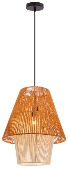 Lampadario a sospensione su cavo AFRICA 1xE27/40W/230V Ø 40 cm marrone/crema