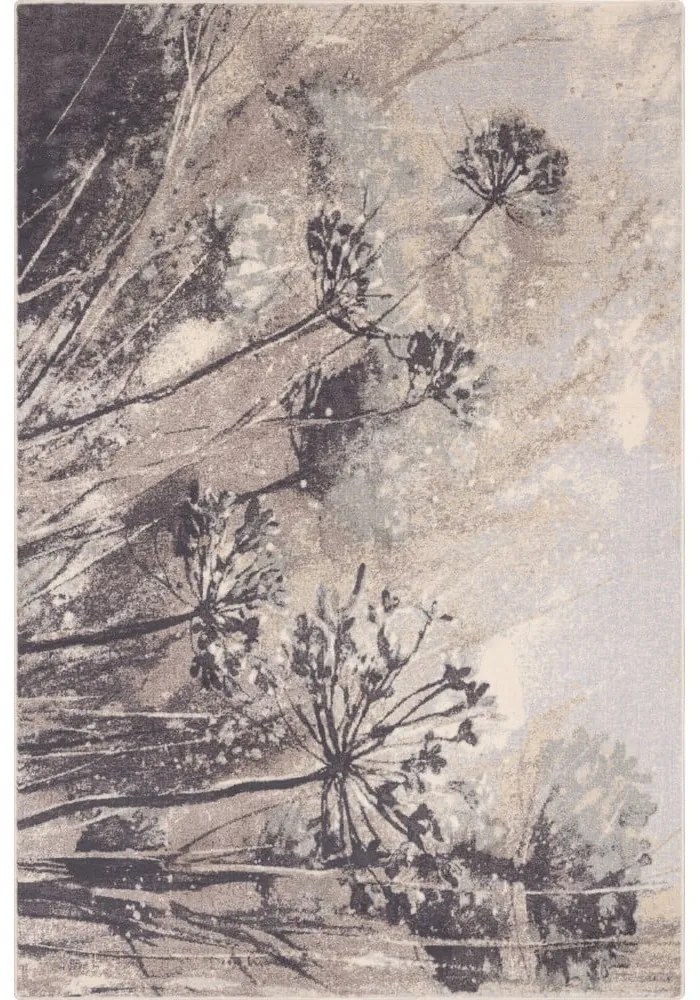 Tappeto in lana grigio crema 160x240 cm Lissey - Agnella