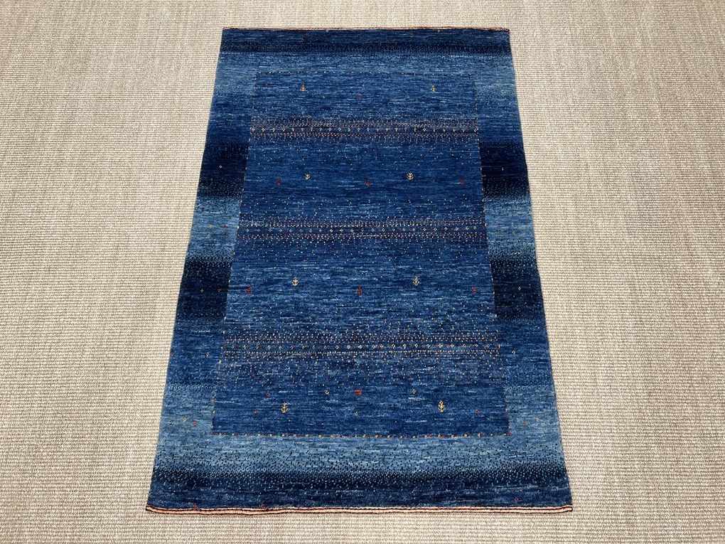 Loribaft Tappeto 130x90 Blu (Iran) Annodato A Mano