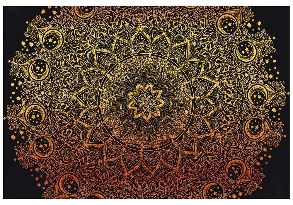 Carta da parati – Mandala orientale dorata