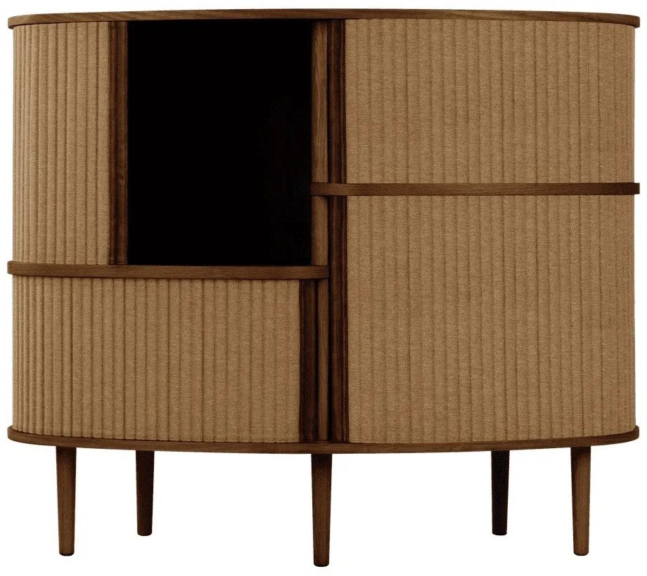 Armadietto marrone/marrone chiaro con effetto rovere con ante scorrevoli 120x100x50 cm Audacious – UMAGE