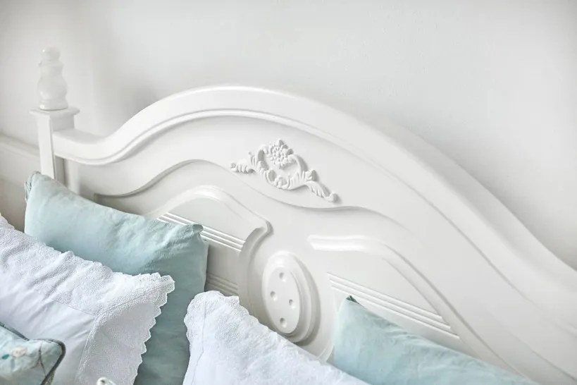 Letto in stile provenzale Bianco 160x200 Princess 886-Arrediorg.it