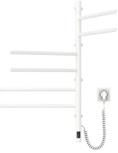 Portasciugamani rotante elettrico con termostato ARABESQUE 196W/230V 81,8 cm IP44 bianco