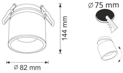 Faretto da incasso HARON 1xGU10/10W/230V bianco