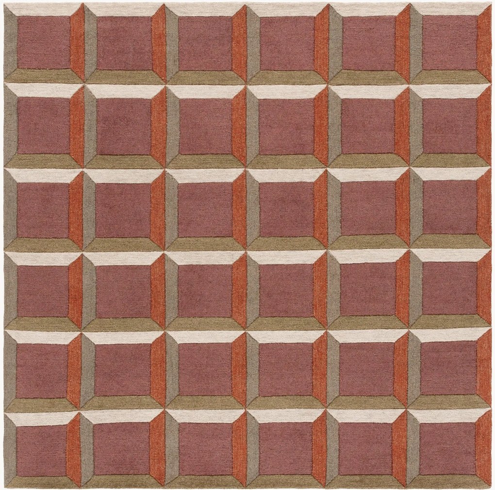 Tappeto in lana a pelo basso tuftato a mano Uma