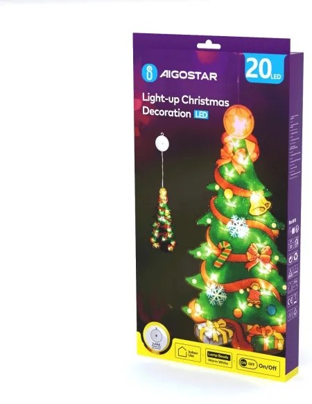 Aigostar - Decorazione natalizia LED LED/3xAAA albero 45cm
