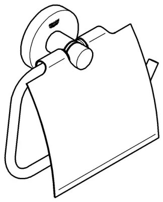 GROHE 40367001 - Porta rotolo per carta igienica ESSENTIALS 167 x 119 mm cromo lucido