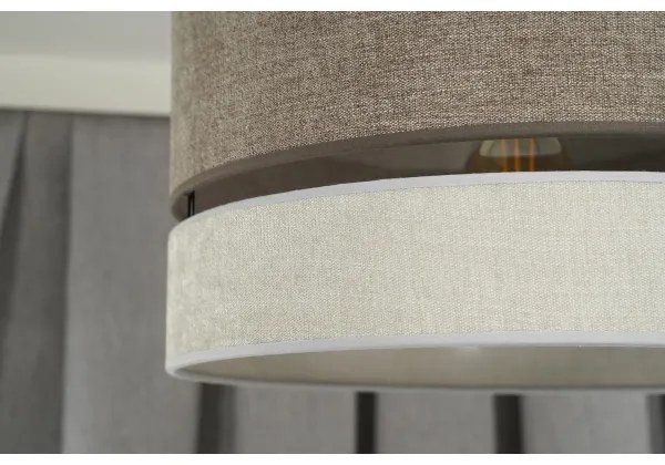 Duolla - Lampadario a sospensione con filo DOUBLE 1xE27/15W/230V diametro 40 cm marrone/grigio