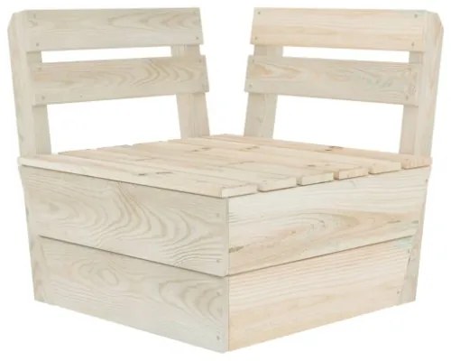 Set Divani da Giardino su Pallet 3 pz in Legno Abete Impregnato