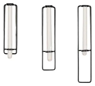 SET 3x Decorazione murale per fiori 20/25/30 cm nero