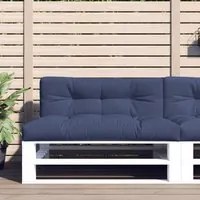 Cuscini per Pallet 2 pz Blu Marino in Tessuto 378150