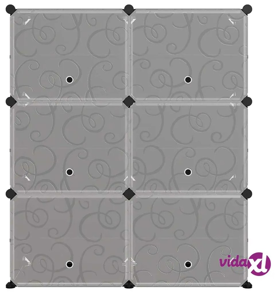 vidaXL Scarpiera Nera 84,5x31x93,5 cm in PP