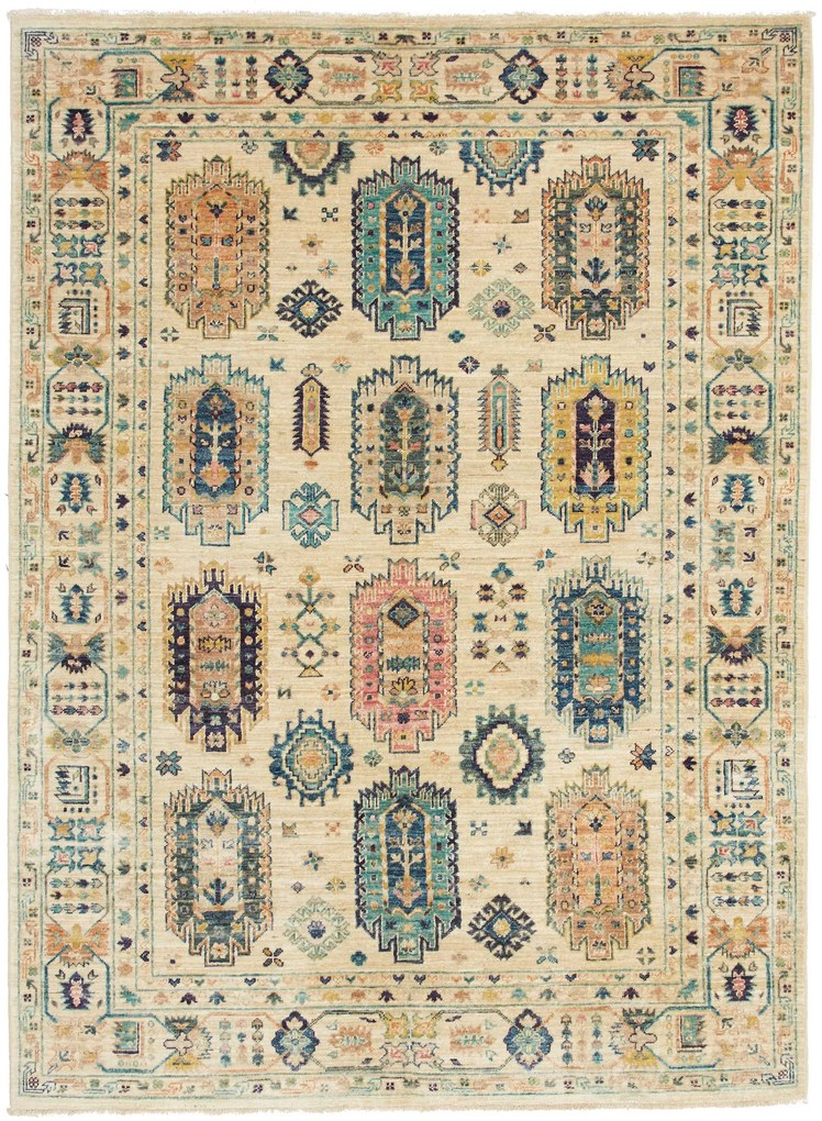 Samarkand Tappeto orientale 200x150 Beige (Pakistan) Annodato A Mano